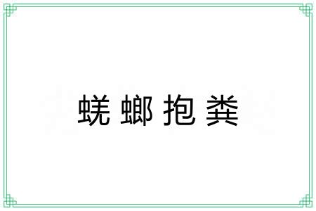蜣螂抱粪