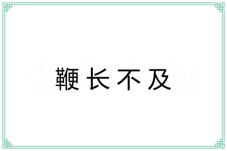 鞭长不及